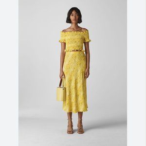 Whistles snake print bias cut midi skirt